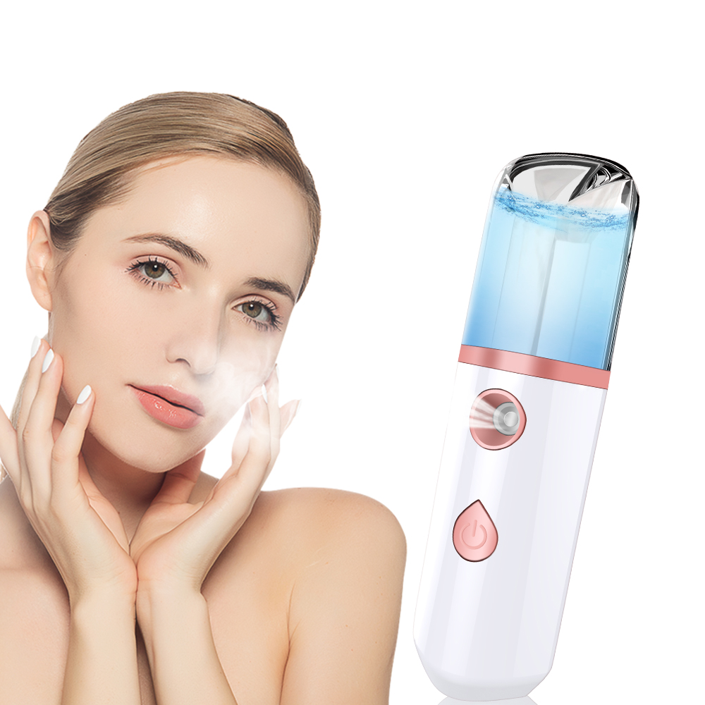 RTS Portable 30ml Face Handy Cool Mist Sprayer Support Adding Toner Milk Moisturizing Hydrating Sanitizer Nano Facial Mi