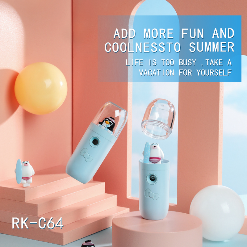 Water Sprayer Facial Streamer 30ml Water tank Capacity Nano level mist Sprayer Cold Spray Skin Moisture Skin pet design 