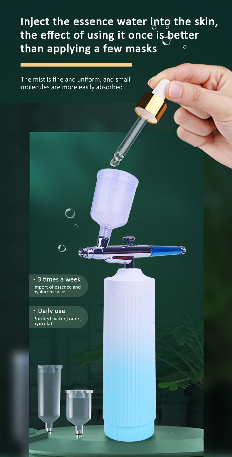 PSB Handheld high voltage deep cleansing Replenishing water nano facial spray gun mist facian nano sprayer