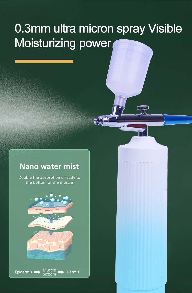 PSB Handheld high voltage deep cleansing Replenishing water nano facial spray gun mist facian nano sprayer