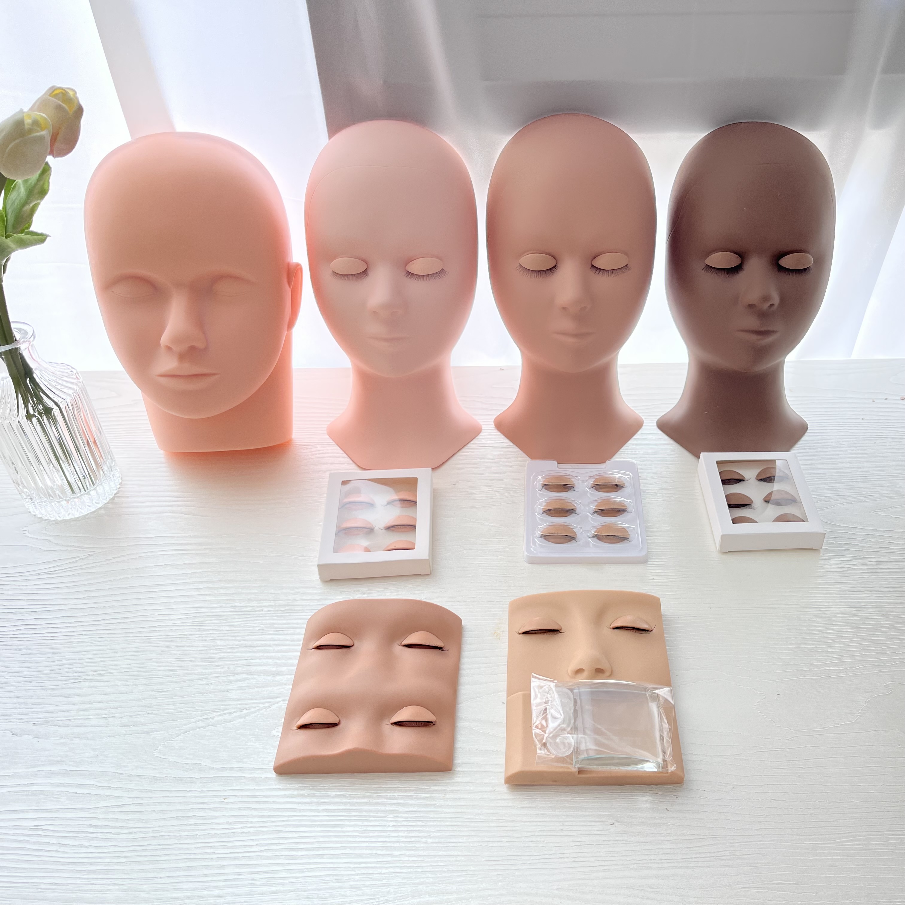 Ballylash Dropshipping Silicone Training Head Eyelash Extension Practice Model Dummy Other Eyelashes & Tools Lash Manneq