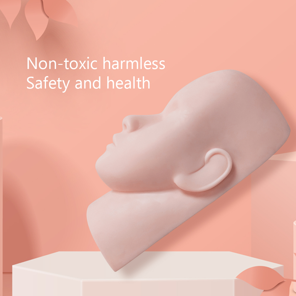 Silicone Flat Model Heads Extensions Makeup Tools Practice Lash Rubber Eyelash Extension Training Mannequin Head