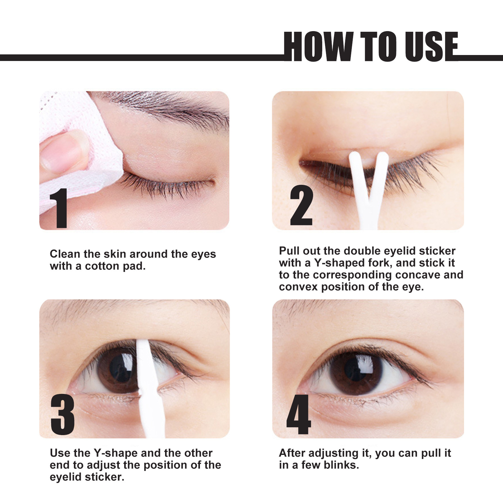 eelhoe Invisible Double Eyelid Tape Self-Adhesive Transparent Eyelid Stickers Slim/Wide Waterproof Fiber Stickers for ey
