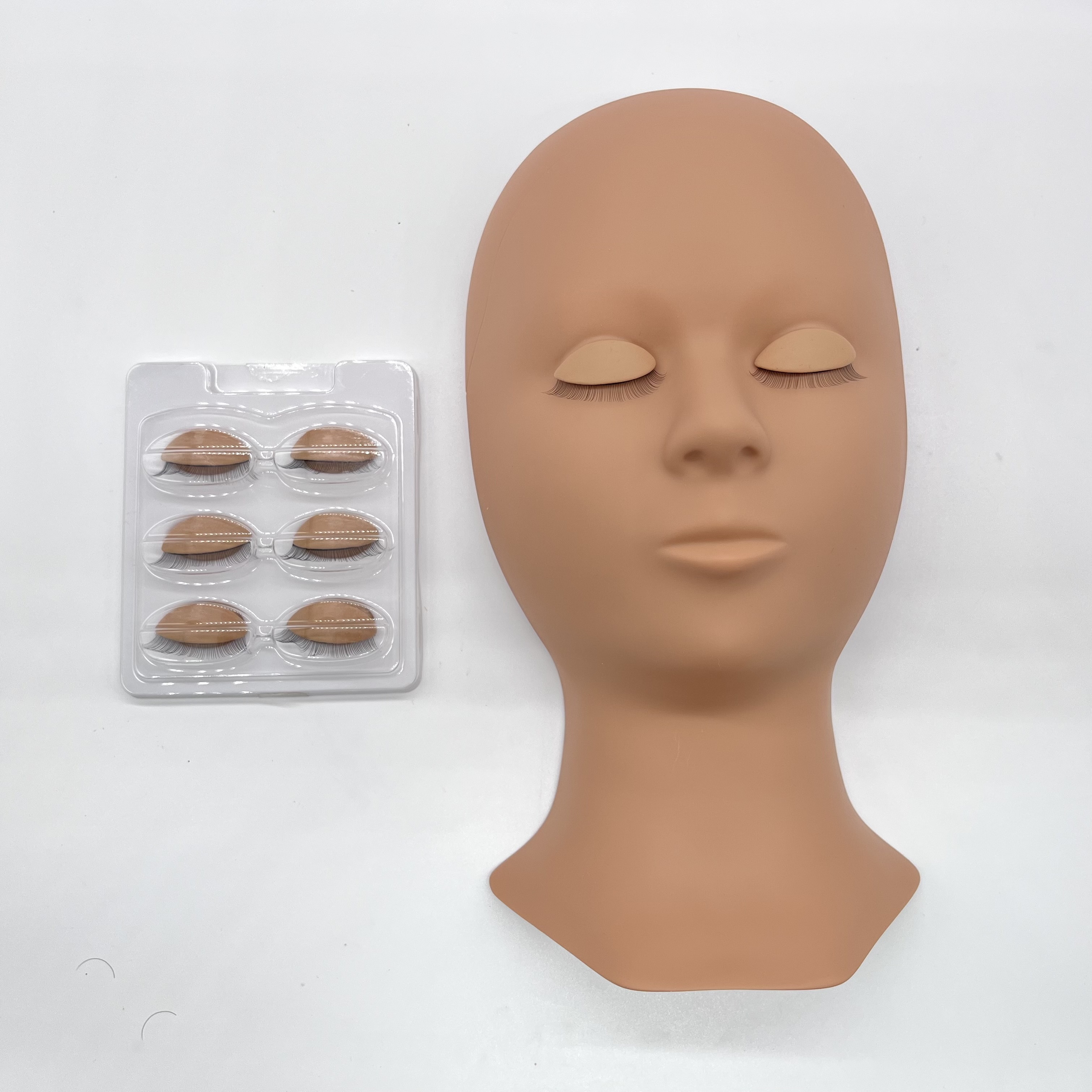 Ballylashes eyelash training head Mannequin tool head three colorful false eyelash individual eyelash extension kits