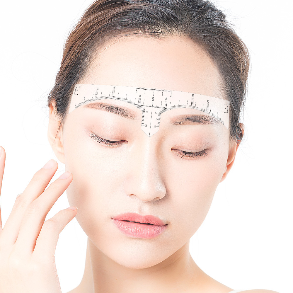Disposable eyebrow design standard tattoo eyebrow ruler Microblading Ruler Sticker Tools Eyebrow Shaping Stencil Stick