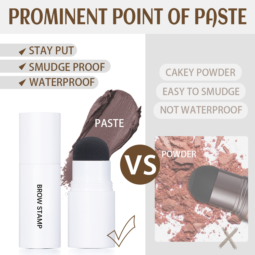  Waterproof Long Lasting Brow Stamp  Eyebrow Powder with 10 Stencils