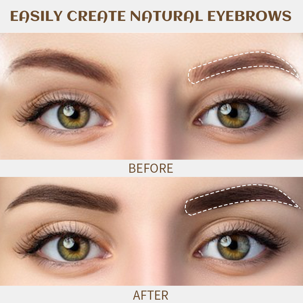  Waterproof Long Lasting Brow Stamp  Eyebrow Powder with 10 Stencils