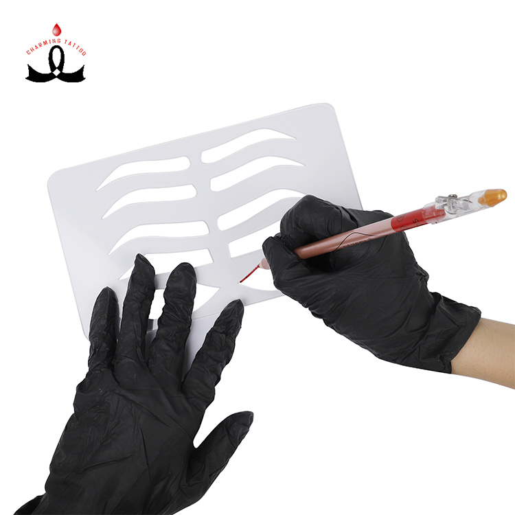 Lushcolor areola tattoo Transparent Eyebrow Lip Template Reusable Eyebrow Practice Stencil for PMU and Microblading Cour