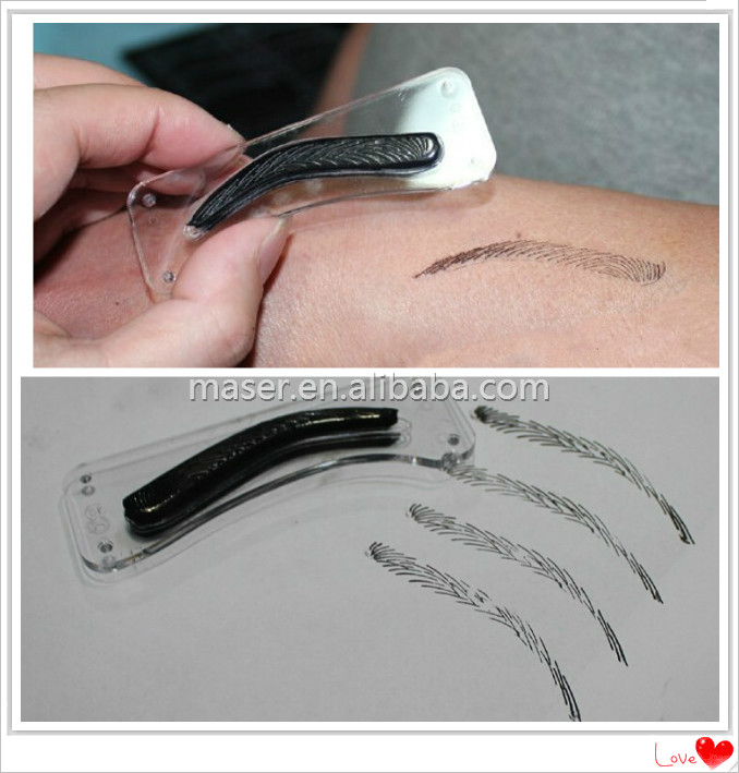 12 Styles Eyebrow Tattoo Shaping Stencil Kit 3D Effect Eyebrow Shape Design Eyebrow Stamp Tattoo Stencil