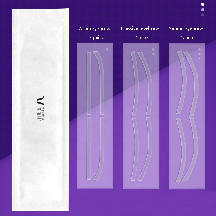 6 Pair Soft Silicone Eyebrow Shaping Stencil Adjustable Microblading Eyebrow Template Disposable Permanent Makeup Brow S