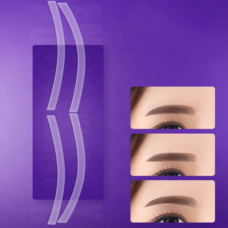 6 Pair Soft Silicone Eyebrow Shaping Stencil Adjustable Microblading Eyebrow Template Disposable Permanent Makeup Brow S