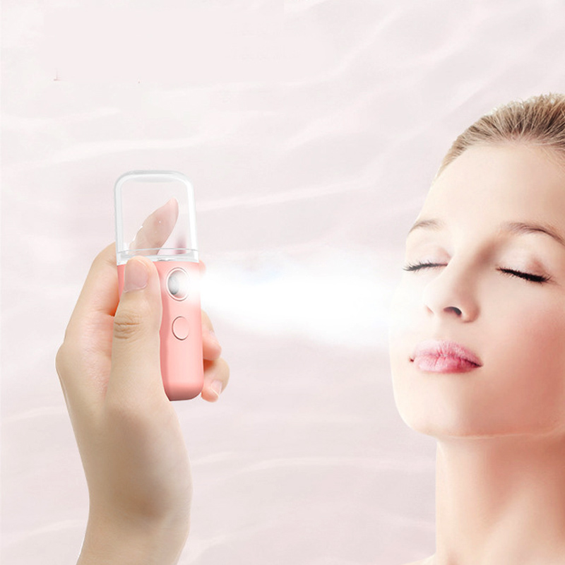 Home Use 30ml Spary Nozzle Handheld Beauty Machine Facial Mist Sprayer Moisturizer Ultrasonic Vaporizador Nano Mist Spra