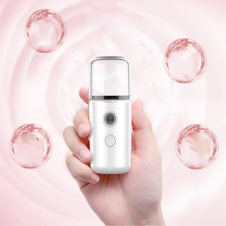 Home Use 30ml Spary Nozzle Handheld Beauty Machine Facial Mist Sprayer Moisturizer Ultrasonic Vaporizador Nano Mist Spra