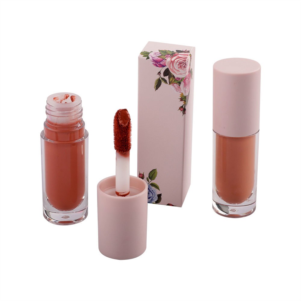 Nude Color Lip Gloss Waterproof with Cute Lip Gloss Tube