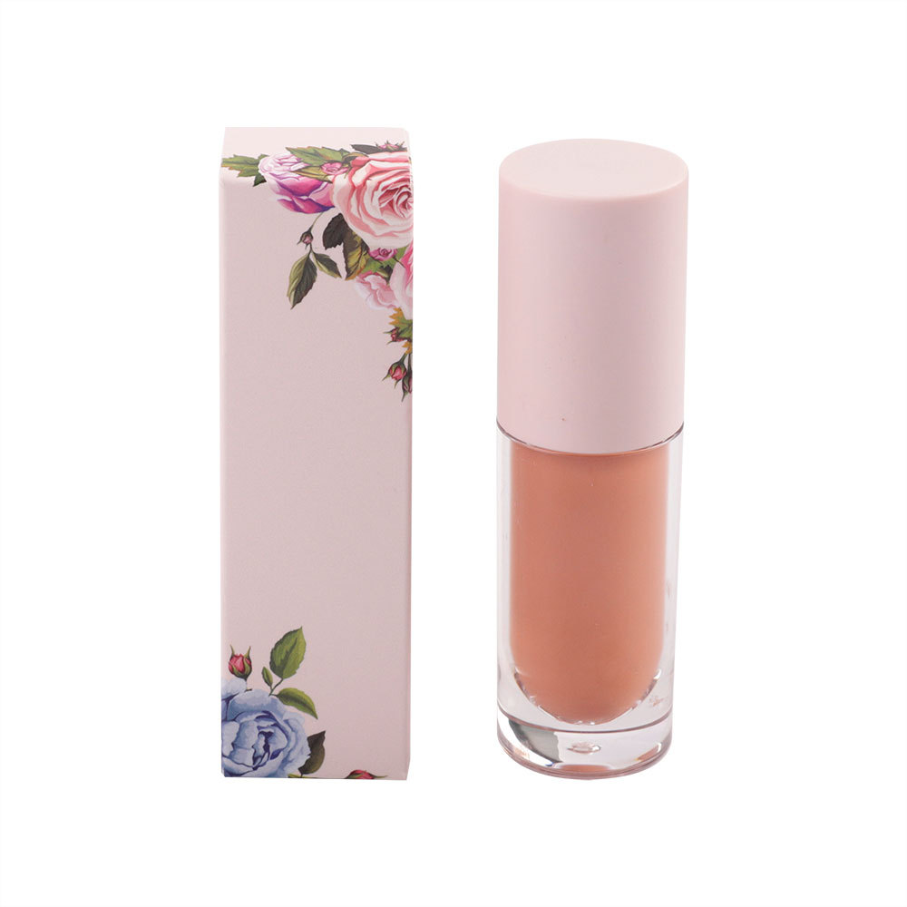 Nude Color Lip Gloss Waterproof with Cute Lip Gloss Tube