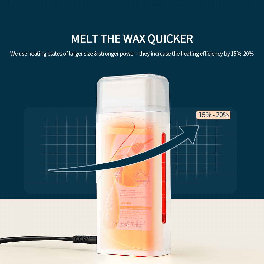 Foreverlily Wax Heater Wax Roller Epilator Depilatory Heater Hair Removal Fast Heating Machine Body Leg Hair Waxing Warm