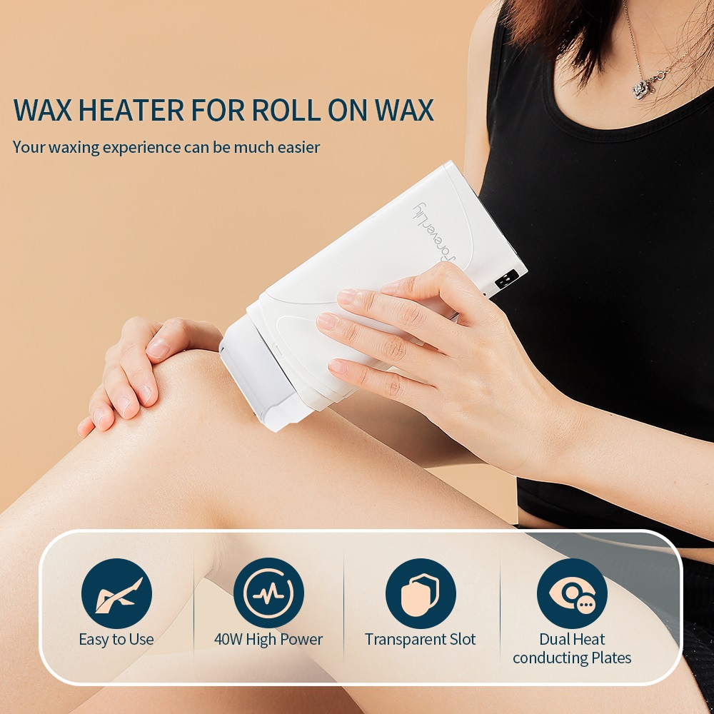 Foreverlily Wax Heater Wax Roller Epilator Depilatory Heater Hair Removal Fast Heating Machine Body Leg Hair Waxing Warm
