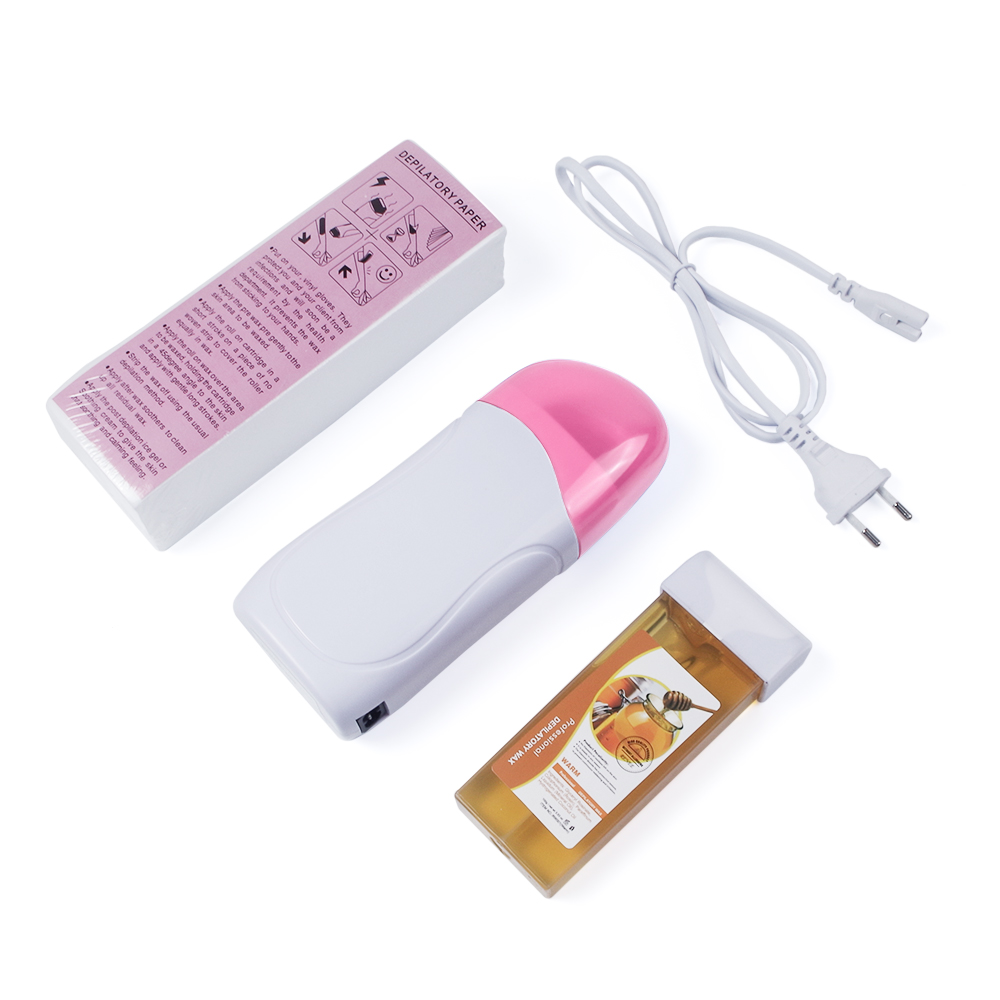 Professional Single Handheld Depilatory Wax Hair Removal Machine with EU/US Plug Portable Epilator Roll on Wax Heater Wa