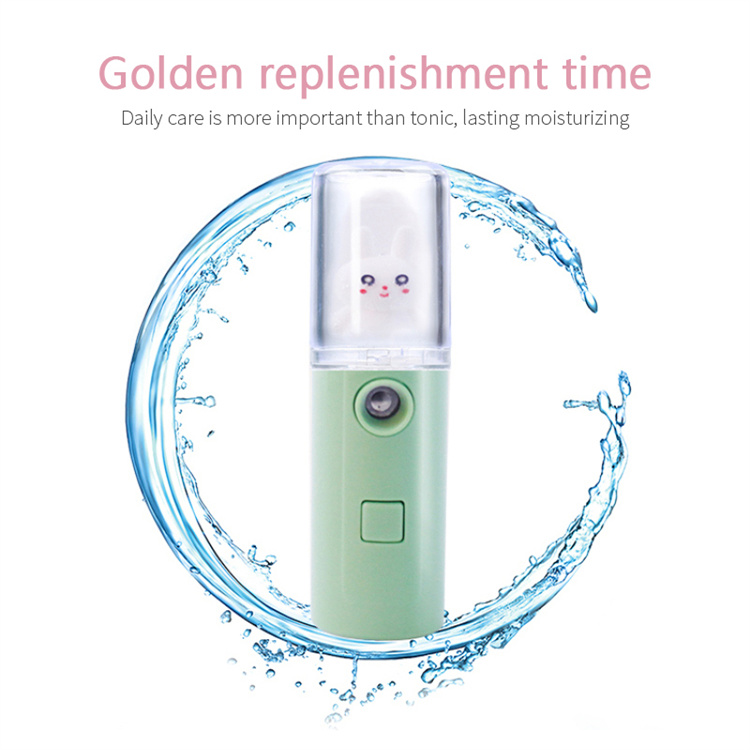 Cute Animal Cow Rabbit 30ml Bottle Nano Mist Spray Facial Sprayer Beauty Portable Moisturizing Water Meter
