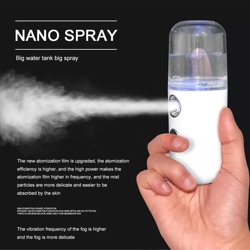 Mini portable pocket handy facial mist usb nan omister nano mist humidifier for face