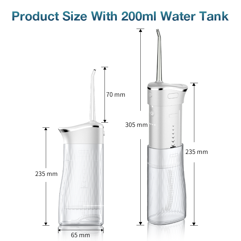  Direct Supplying Water Flosser Portable Electric Dental Flossers Cordless Waterproof teeth Irrigator with 4 Tips