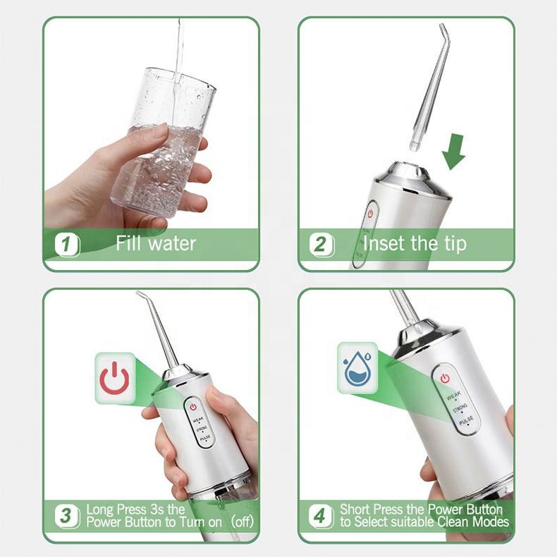 Professional Oral Dental Cordless Oral care Irrigator Sonic Machine Water Flosser Portable Dental Flosser