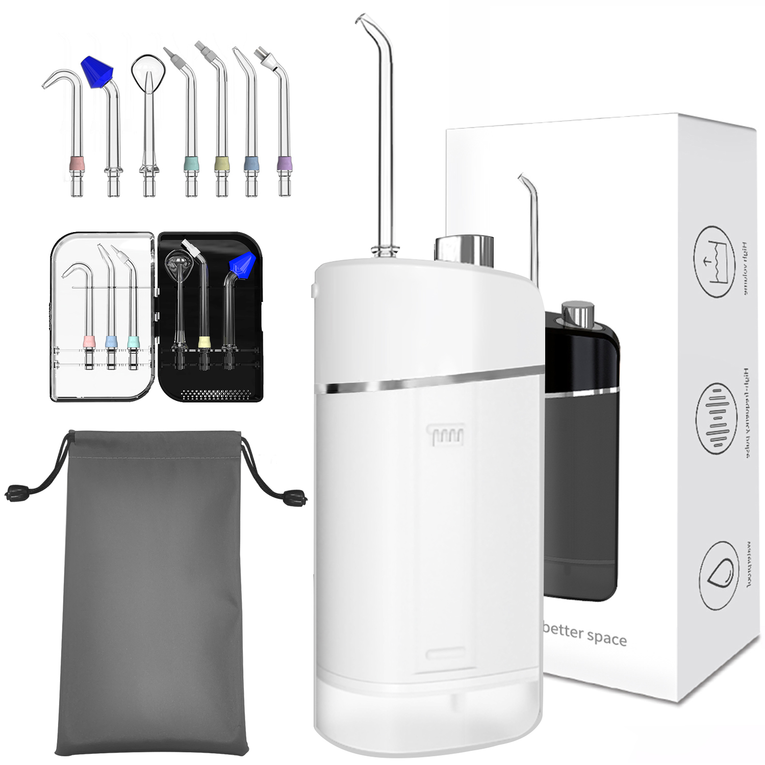 Portable Rechargeable Travel Dental Air Pick Flosser Mini Handheld Cordless Flossing Power Oral Water Irrigator Teeth Cl