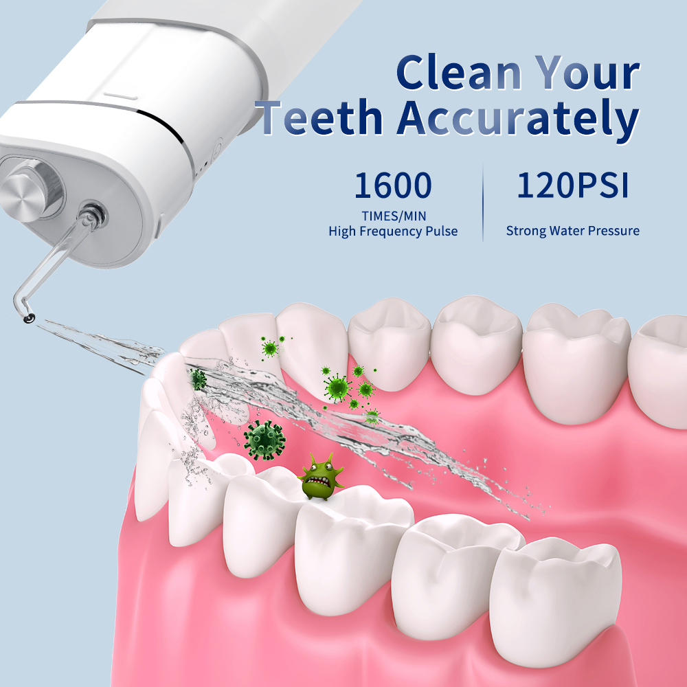 Portable Rechargeable Travel Dental Air Pick Flosser Mini Handheld Cordless Flossing Power Oral Water Irrigator Teeth Cl