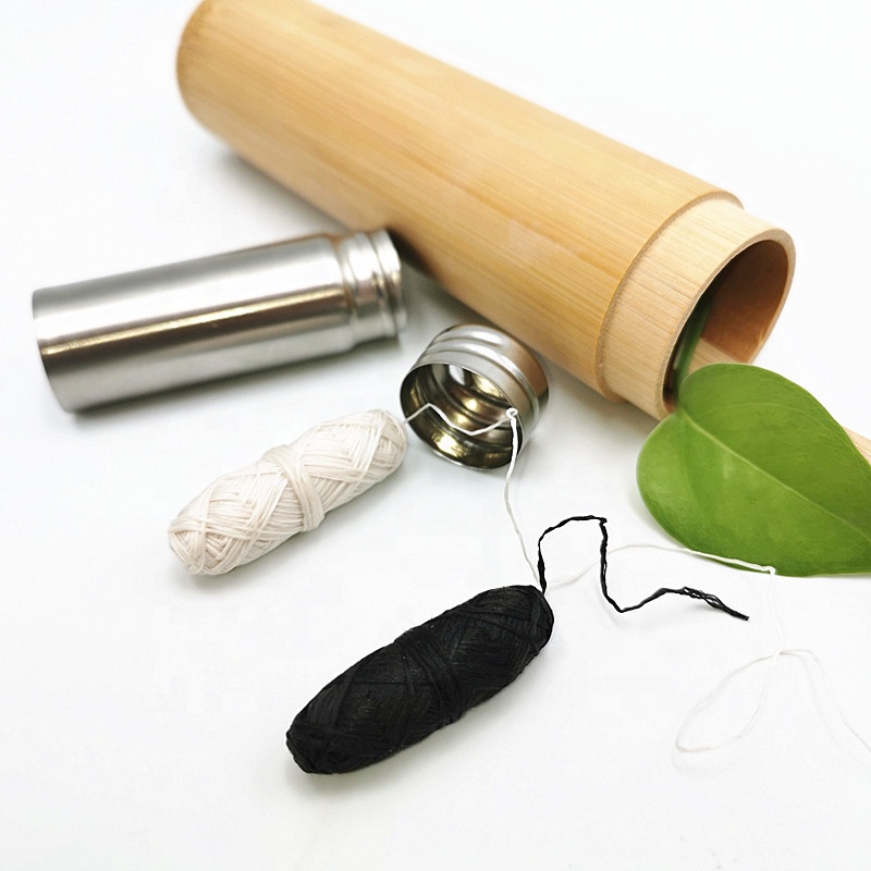 silk biodegradable zero waste tooth floss hilo dental flosser with mint flavour