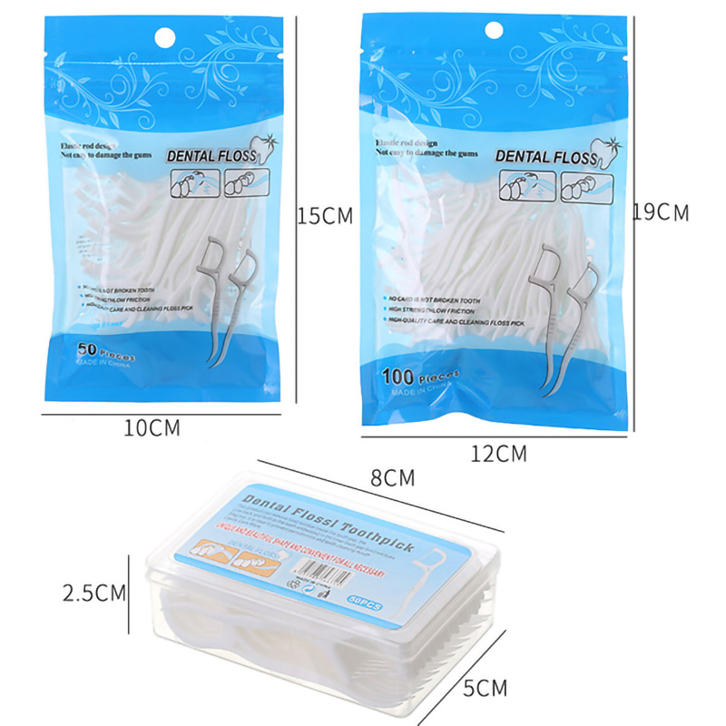 Portable  Orthodontic Kids Dental Flossing Flosser Stick Mint Flavored Double String Twin Line Dental kid flos