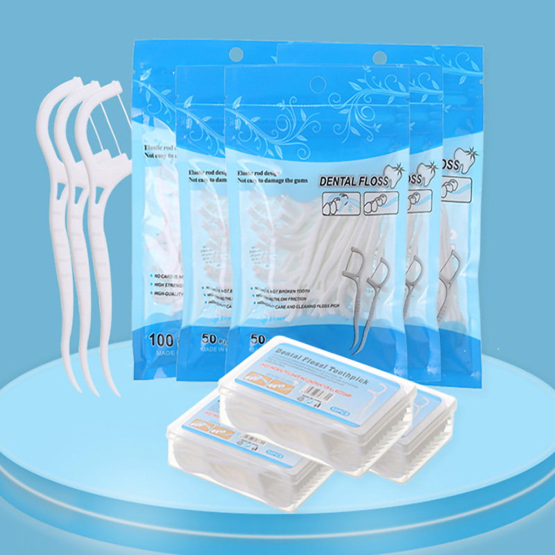 Portable  Orthodontic Kids Dental Flossing Flosser Stick Mint Flavored Double String Twin Line Dental kid flos