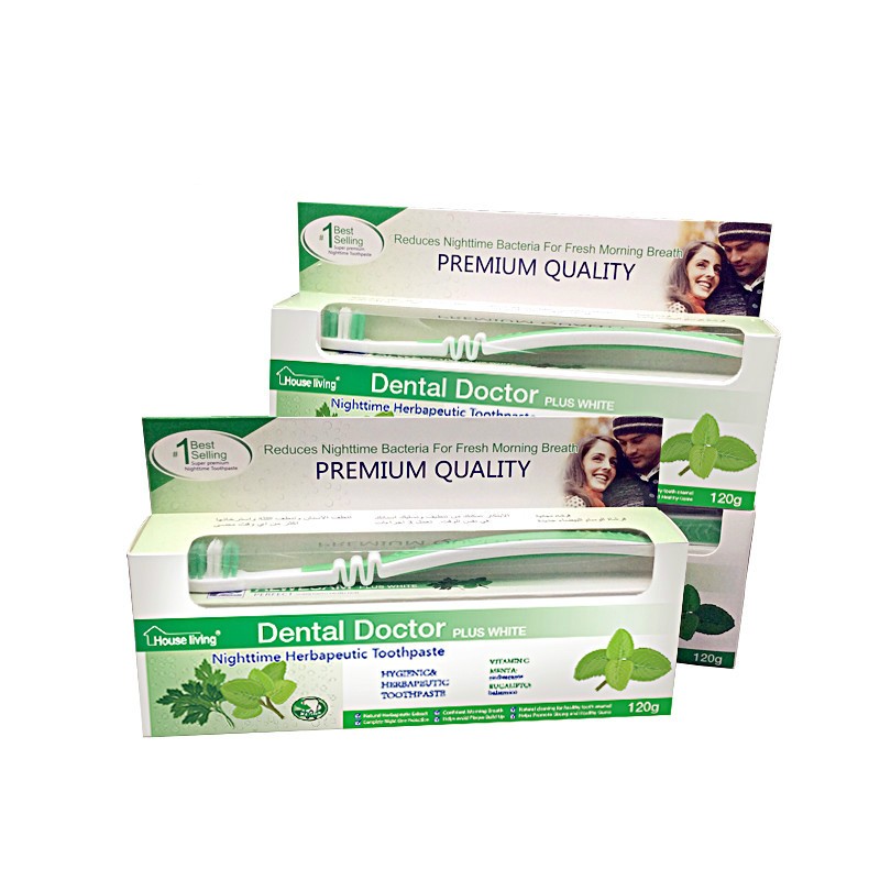 Hot sale toothbrush with toothpaste aloe vera leaf extract green gel natural toothpaste