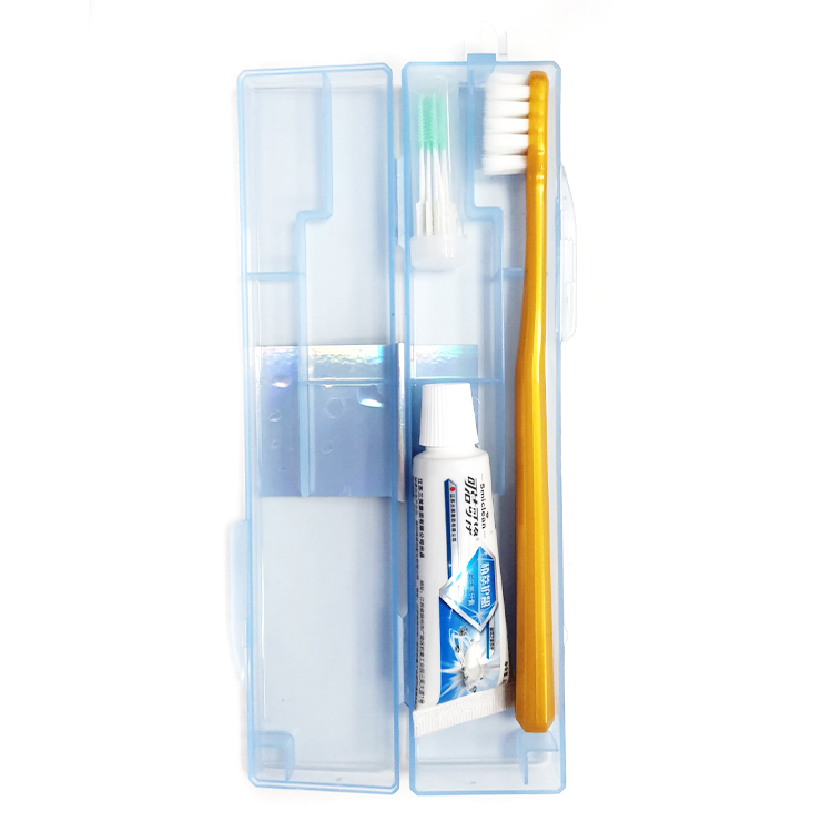 Soft Bristles with Travel Toothbrush with toothpaste and interdental brush Case adult Toothbrush