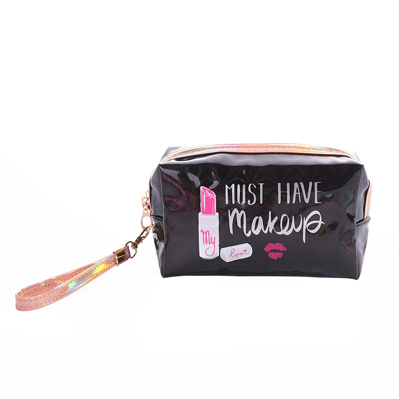 Luxury Lady Series Fashion Styling Professional Lip MakeUp organizer PVC Leather Cosmetic Pouch Toiletry Bag