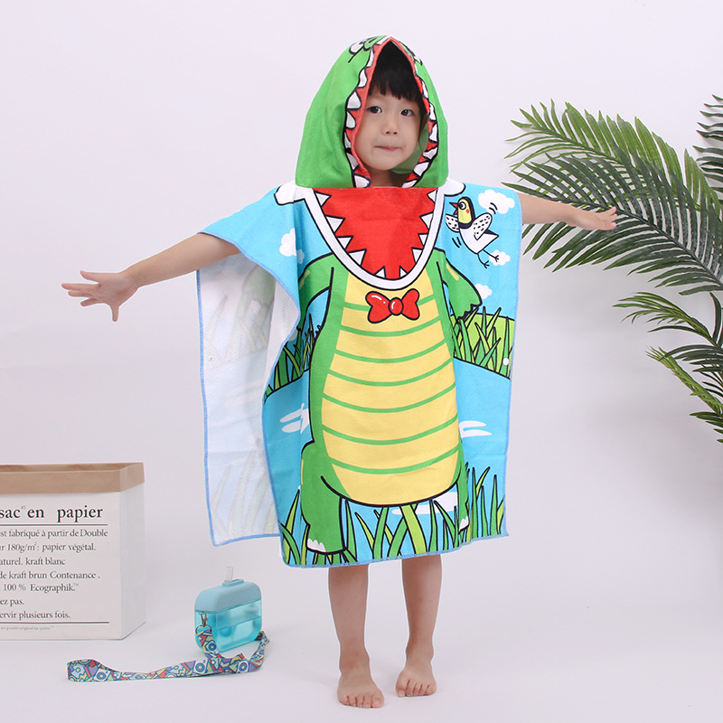  Hot Sales Personalized Cartoon Hooded Towel Kids Beach Towel