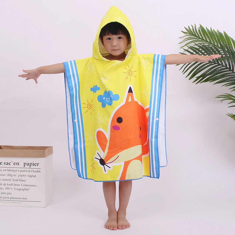  Hot Sales Personalized Cartoon Hooded Towel Kids Beach Towel
