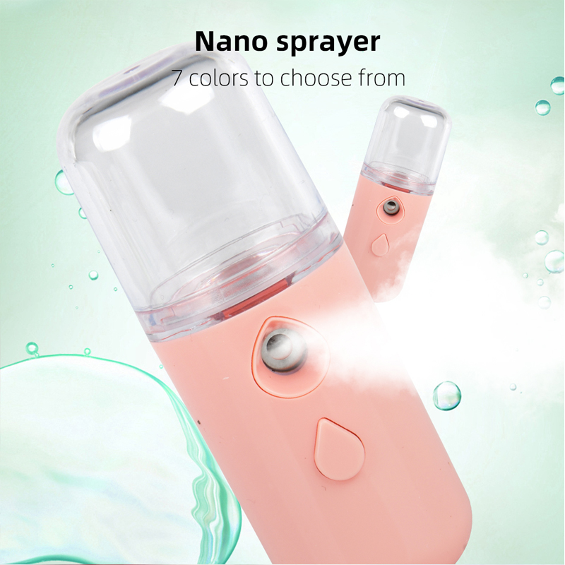 2022 hot portable multifunctional beauty skin care humidifier face vaporizador atomizer mini facial steamer nano mist sp
