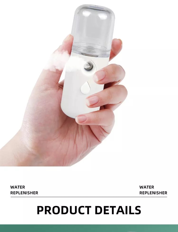 2022 mini pocket portable handy negative ion face vapor steamer facial nano mist sprayer car diffuser humidifier oil dif