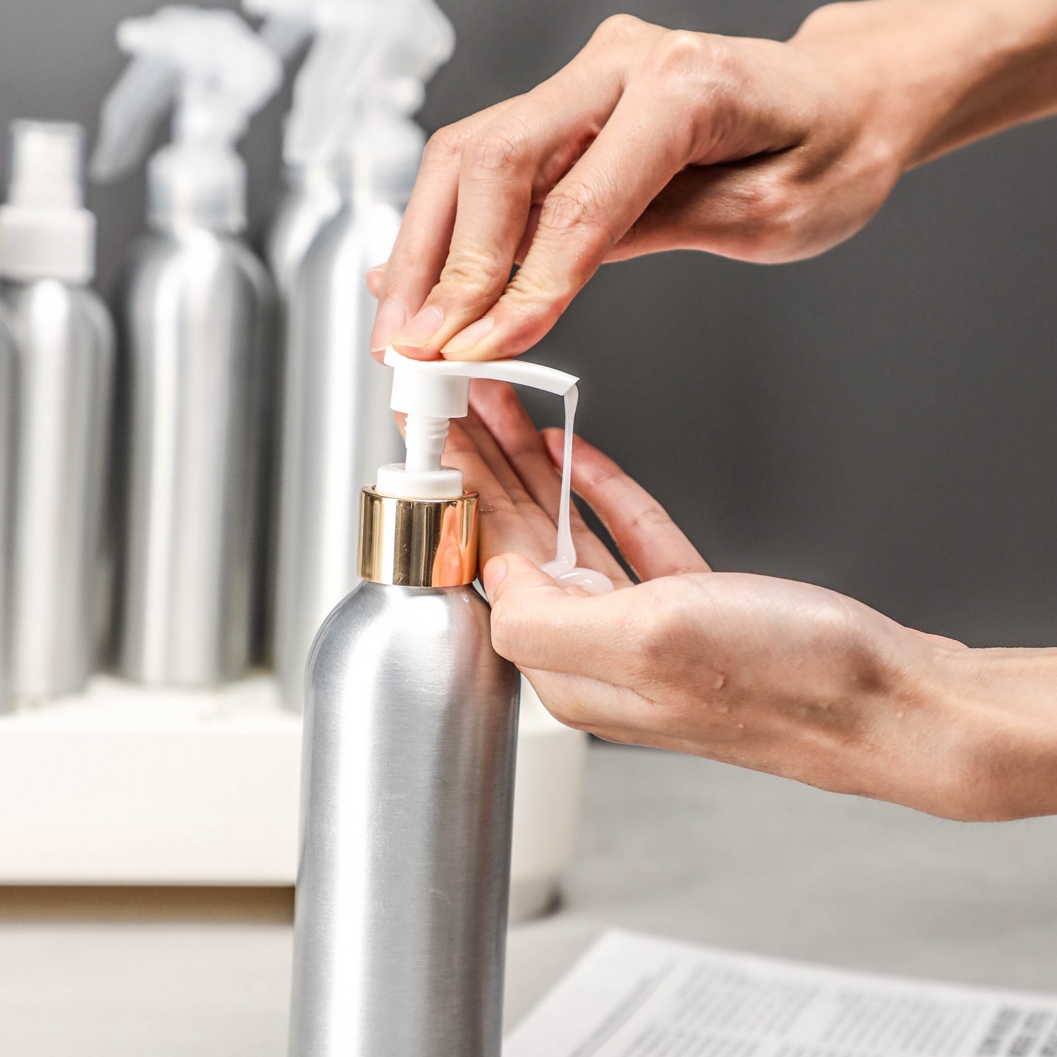 30ml 50ml 100ml 120ml 150ml 250ml  Cosmetic Empty Fine Mist pump Aluminum Spray Bottle With Trigger Sprayer