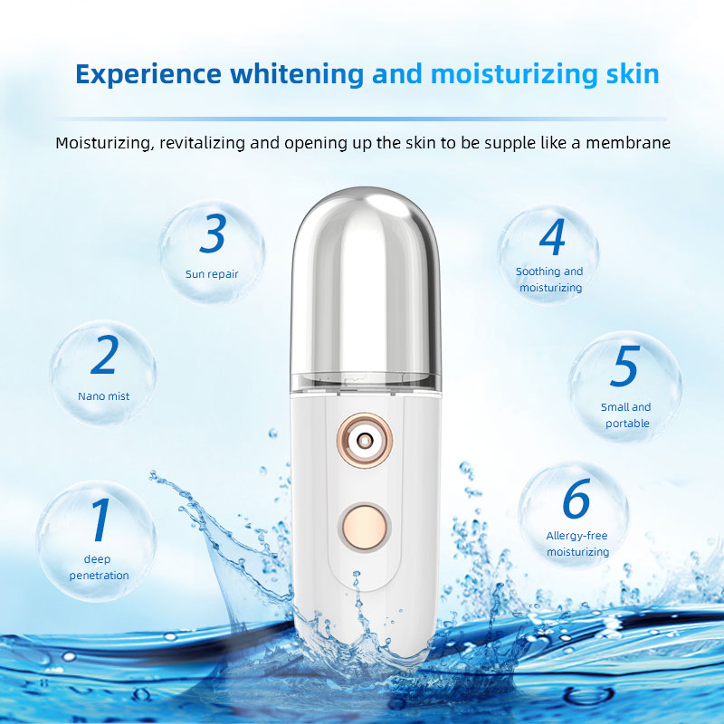  30ml Portable private label facial steamer handy electric fine water alcohol nano mist sprayer