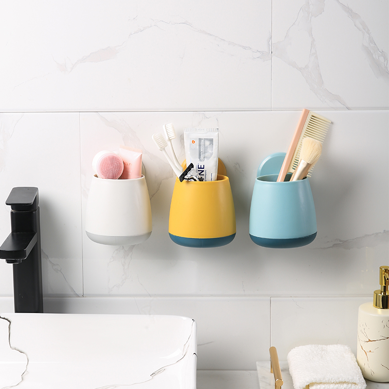2021 Hot New Toothbrush Caddy Toothpaste Makeup Brushes Razors Holder Bathroom Countertop Organizer Stand Cup Organize