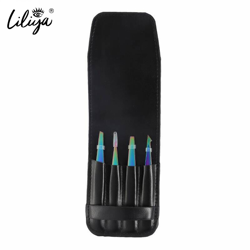 Professional Stainless Steel Tweezers 4Pcs Brows Eyebrow Hair Remove Tweezers Set