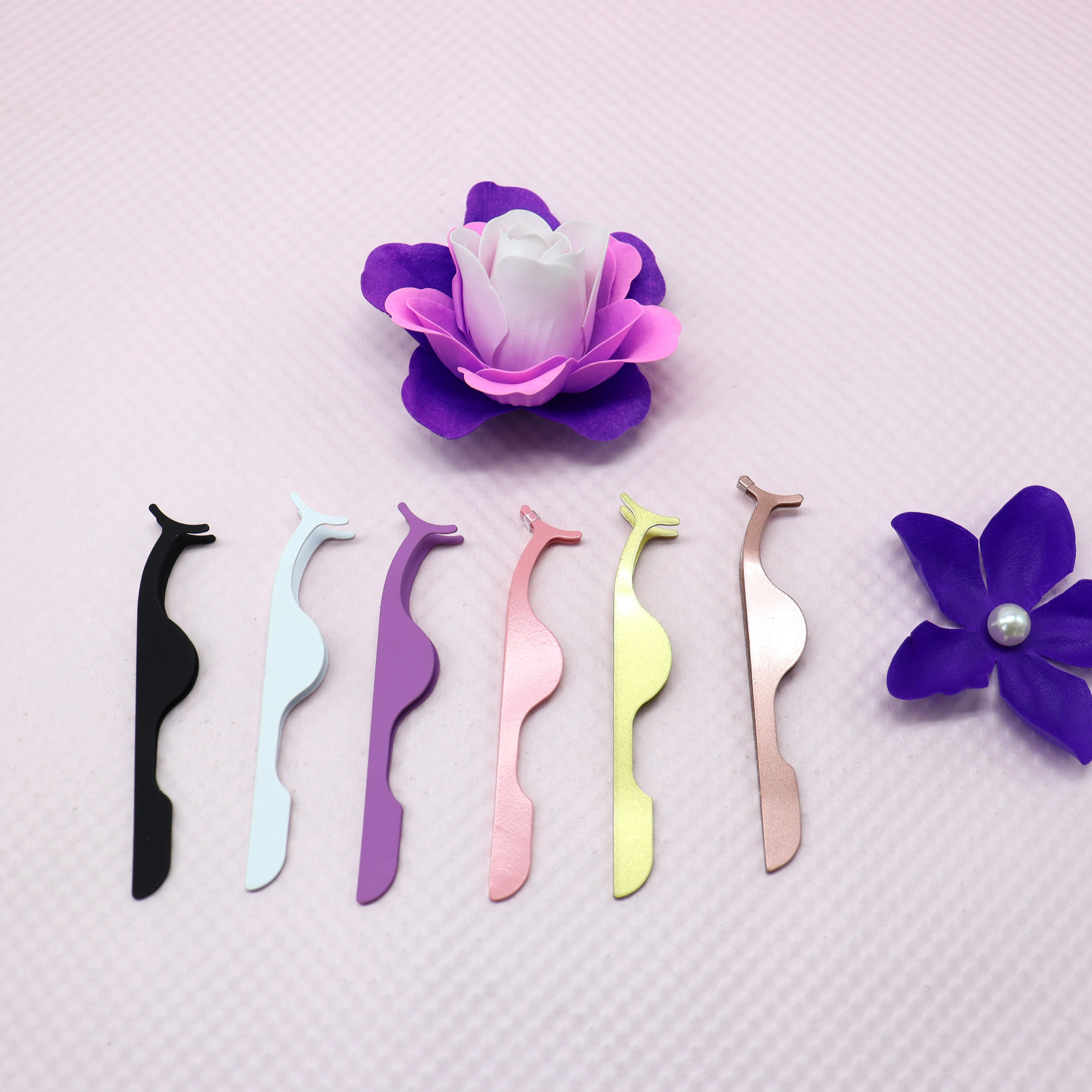   Rose Gold Eyelash Volume Lashes Tweezers Extension Applicator Tools Eyelash Tweezers eyelash scissors