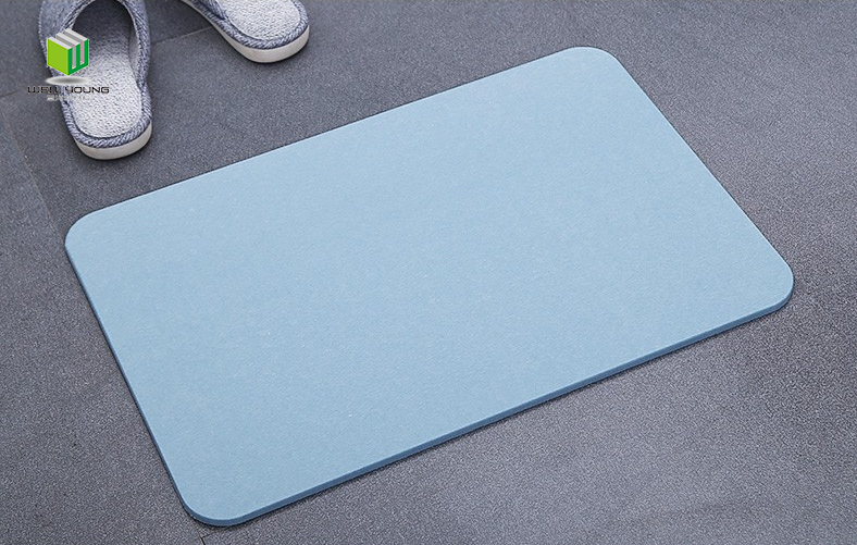 Natural Earth Fast Drying Anti Slip Bath mat Diatomite stone bath mat