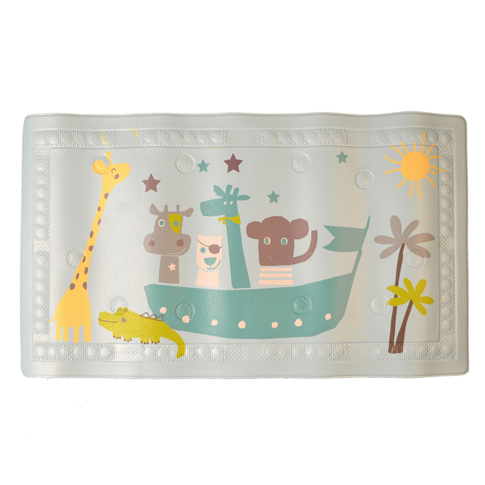 Heat sensor bath floor mat hot warning baby mildew resistant shower mat