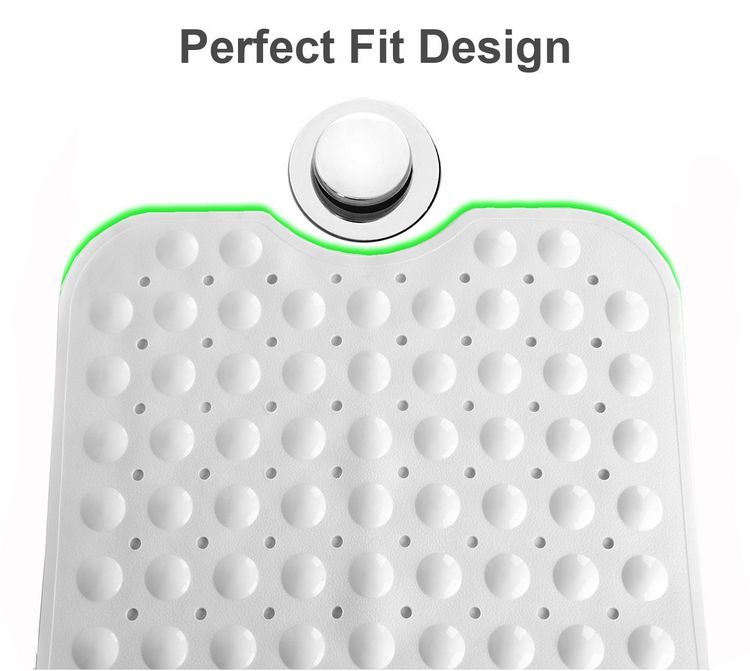 Extra Long 100x40CM PVC Mildew Resistant Non-slip Bath Shower Bathtub Mats with Suction Cup for Bathroom