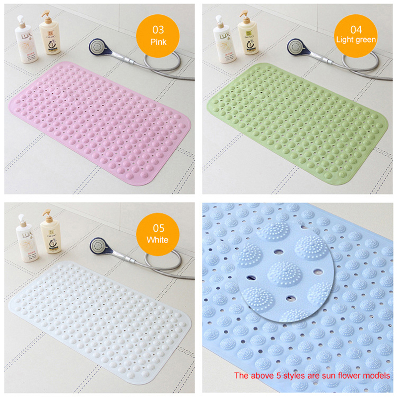 TPR Non Slip Suction Cup Rubber Odorless Super Soft Rug Bathroom Kitchen Toilet Floor Decor Washable Carpet Set Foot Bat