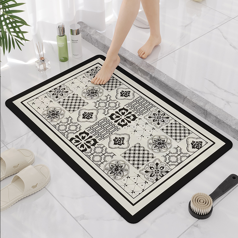Bathroom Mat Set Bath Mats Non Slip Absorbs Water Quickly Drying Mat