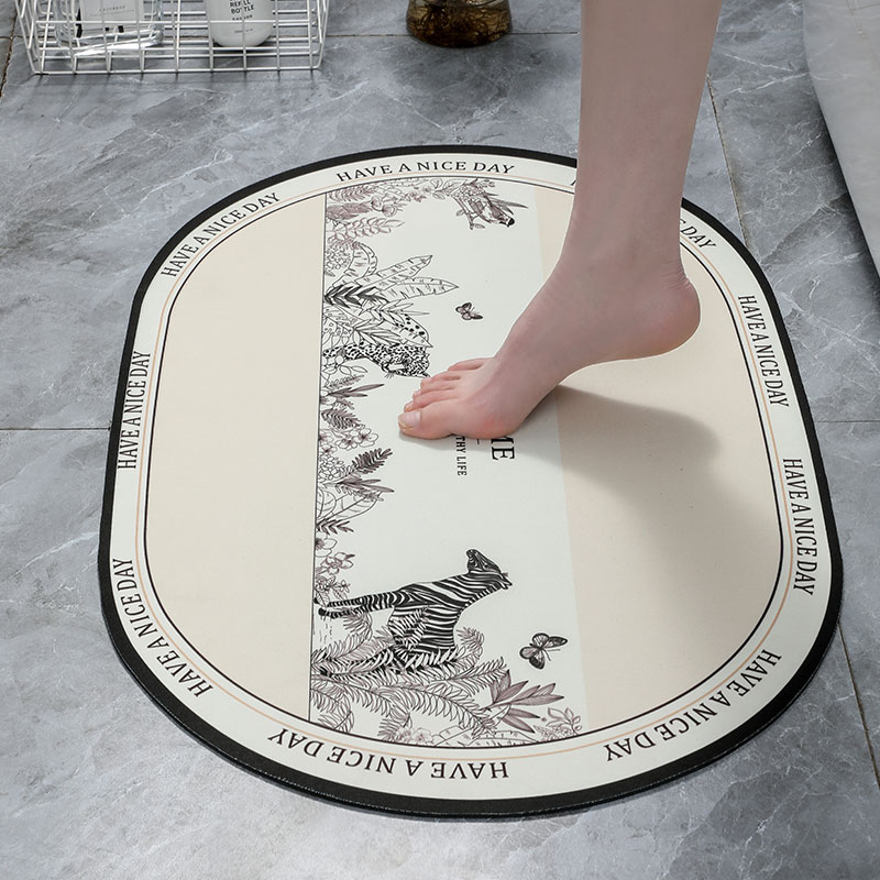 Anti-Slip Bathroom Large Bath Mat Bathroom Rugs Microfiber Bath Mat