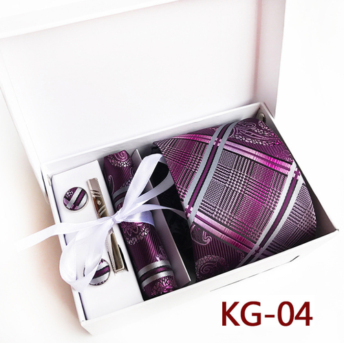Stripe Neckties with Pocket Squares Casual Men Ties and Hanky Set Tie Clip Pocket Square and Cufflink Set Gift Box